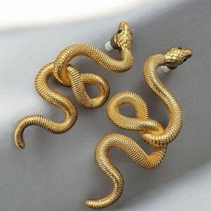 ZARA METAL SNAKE EARRINGS